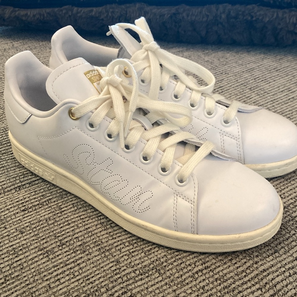 Adidas Stan Smith Sneakers Casual Shoe White Gold 7.5 men/9 women - Picture 6 of 16